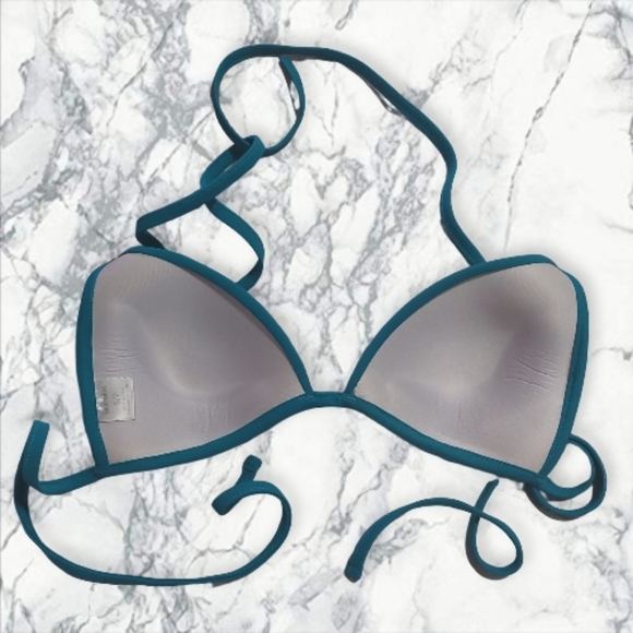 Blue Turquoise String Bikini Top - Picture 2 of 3